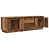 Stylish LED TV Cabinet - Old Wood 160.5x41x50 cm