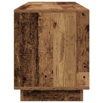 Stylish LED TV Cabinet - Old Wood 160.5x41x50 cm