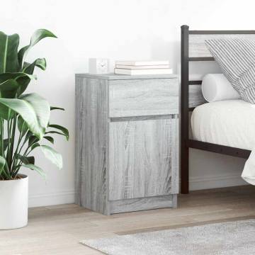 Stylish Grey Sonoma Bedside Cabinets - 2 pcs - Hipomarket UK