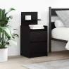  Bedside Cabinets with 2 Drawers 2 pcs Black 38x34x80 cm Colour black Quantity in Package 2 