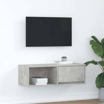 TV Cabinet Concrete Grey | Space-Saving Design | HipoMarket