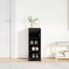 Shoe Cabinet Black Oak | 29.5x34x76 cm | Engineered Wood