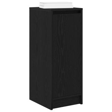 Shoe Cabinet Black Oak | 29.5x34x76 cm | Engineered Wood