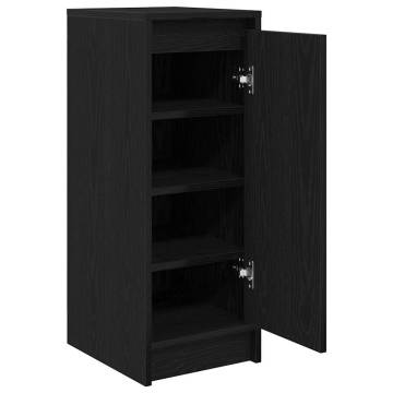 Shoe Cabinet Black Oak | 29.5x34x76 cm | Engineered Wood