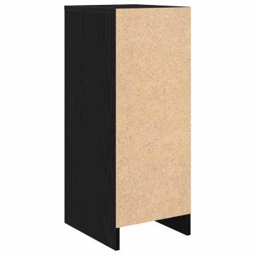 Shoe Cabinet Black Oak | 29.5x34x76 cm | Engineered Wood