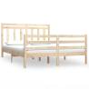 Solid Wood Bed Frame 140x190 cm - Timeless Design for Comfort