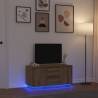  TV Cabinet with LED Lights Artisan Oak 100x41x50 cm Colour artisan oak Quantity in Package 1 Width 100 cm 