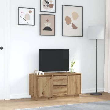 TV Cabinet with LED Lights - Artisan Oak, Stylish & Practical