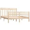 Solid Wood Bed Frame 140x190 cm - Timeless Design for Comfort