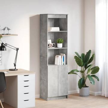 Highboard Concrete Grey 50x35x180 cm | Durable Storage Solution