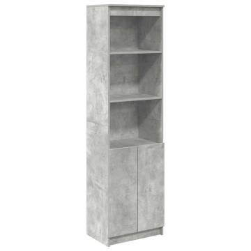 Highboard Concrete Grey 50x35x180 cm | Durable Storage Solution