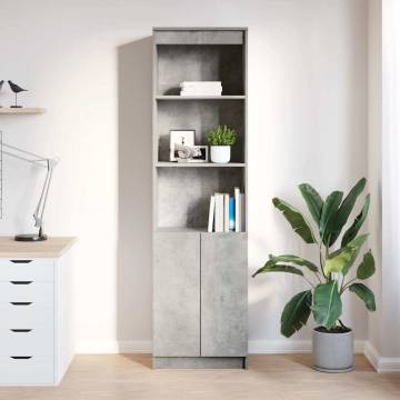 Highboard Concrete Grey 50x35x180 cm | Durable Storage Solution