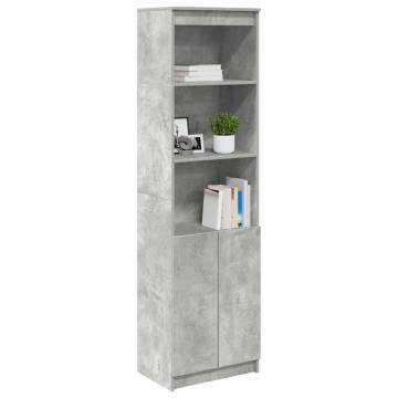 Highboard Concrete Grey 50x35x180 cm | Durable Storage Solution