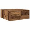 Coffee Table with Drawers - Old Wood 100x100 cm | HipoMarket