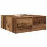 Coffee Table with Drawers - Old Wood 100x100 cm | HipoMarket