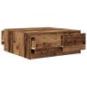 Coffee Table with Drawers - Old Wood 100x100 cm | HipoMarket