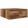 Coffee Table with Drawers - Old Wood 100x100 cm | HipoMarket