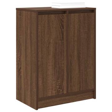 Shoe Cabinet Brown Oak - 57x34x76 cm Engineered Wood