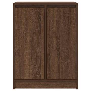 Shoe Cabinet Brown Oak - 57x34x76 cm Engineered Wood