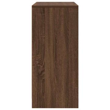 Shoe Cabinet Brown Oak - 57x34x76 cm Engineered Wood