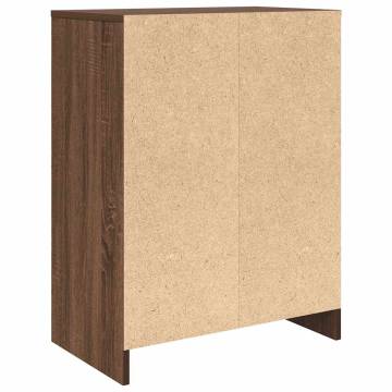 Shoe Cabinet Brown Oak - 57x34x76 cm Engineered Wood