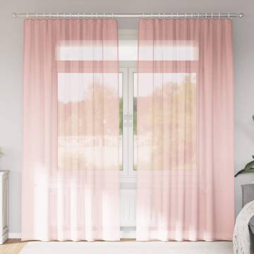 Voile Curtains with Loops - Pink 140x225 cm | HipoMarket