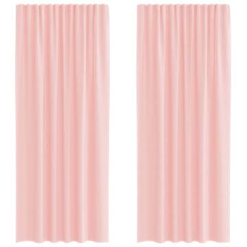 Voile Curtains with Loops - Pink 140x225 cm | HipoMarket