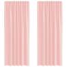 Voile Curtains with Loops - Pink 140x225 cm | HipoMarket