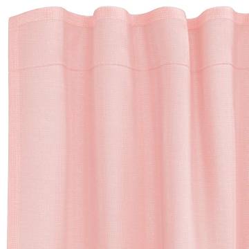 Voile Curtains with Loops - Pink 140x225 cm | HipoMarket