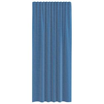 Royal Blue Voile Curtains with Loops - 140x245 cm (2 pcs)