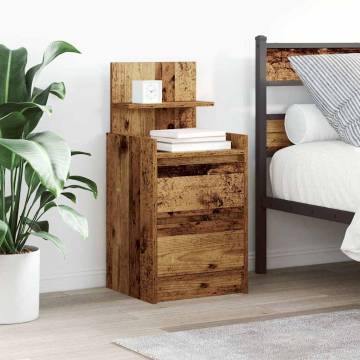 Stylish Bedside Cabinets with 2 Drawers - Set of 2