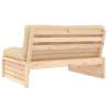 Middle Sofa 120x80 cm - Solid Wood Pine for Garden Relaxation