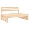 Middle Sofa 120x80 cm - Solid Wood Pine for Garden Relaxation