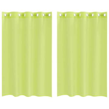 Voile Curtains with Grommets - Apple Green | 140x175 cm