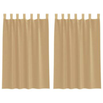 Voile Curtains with Rod Pockets 2 pcs Sand - Stylish & Durable