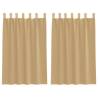 Voile Curtains with Rod Pockets 2 pcs Sand - Stylish & Durable