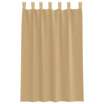 Voile Curtains with Rod Pockets 2 pcs Sand - Stylish & Durable