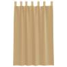 Voile Curtains with Rod Pockets 2 pcs Sand - Stylish & Durable