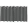 Voile Curtains with Grommets - Dark Grey 140x140 cm | HipoMarket