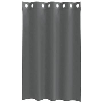 Voile Curtains with Grommets - Dark Grey 140x140 cm | HipoMarket