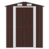 Garden Shed Dark Brown 192x689x223 cm - Galvanised Steel Storage