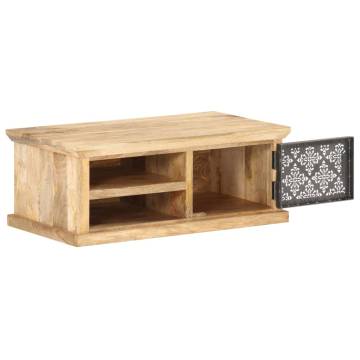 Stylish Coffee Table with Door - Solid Mango Wood