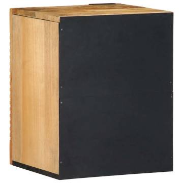 Bathroom Hanging Cabinet Brown - Solid Mango Wood 38x33.5x48cm