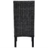 Stylish Black Kubu Rattan Dining Chairs - 2 PCS Set