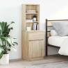  Bedside Cabinet Sonoma Oak 39x35x125 cm Engineered Wood Colour sonoma oak Quantity in Package 1 