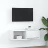 Stylish TV Cabinet White 80x31x25.5 cm - Durable & Space-Saving