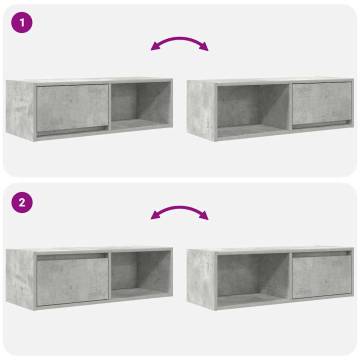 TV Cabinets 2 pcs Concrete Grey - Stylish Storage Solution