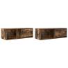 Stylish Smoked Oak TV Cabinets - 2 pcs | Hipomarket