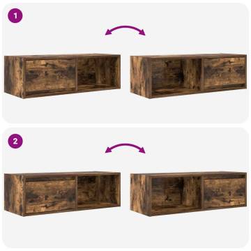 Stylish Smoked Oak TV Cabinets - 2 pcs | Hipomarket