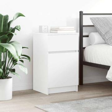 Stylish White Bedside Cabinet - 39x35x65 cm | HipoMarket